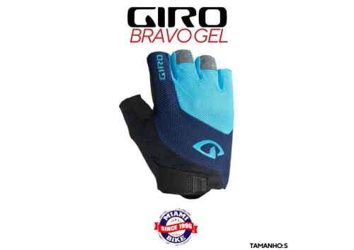 LUVA GIRO BRAVO GEL S BLU SHORT FINGER - MASCULINO